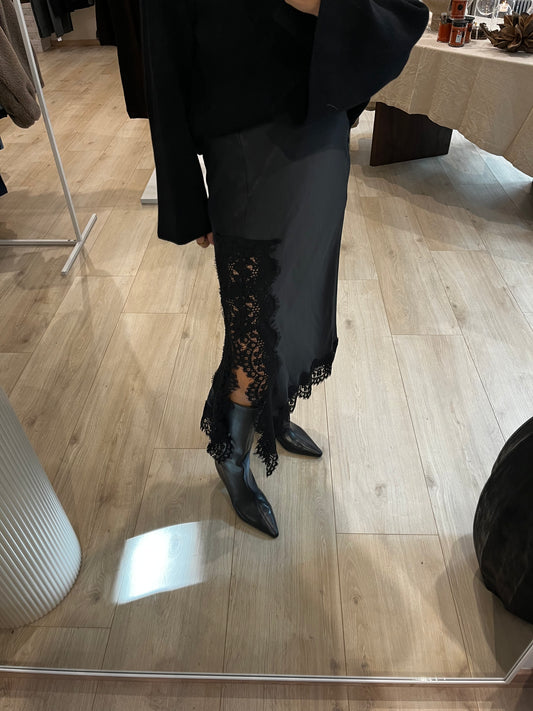 Spitzenrock schwarz