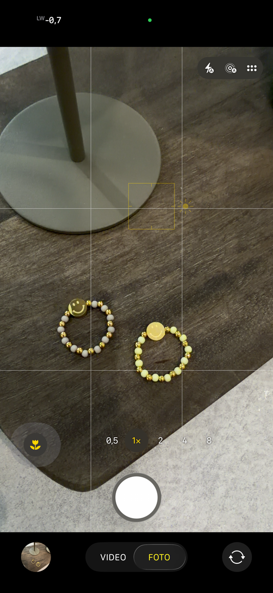 Ring smiley Grau
