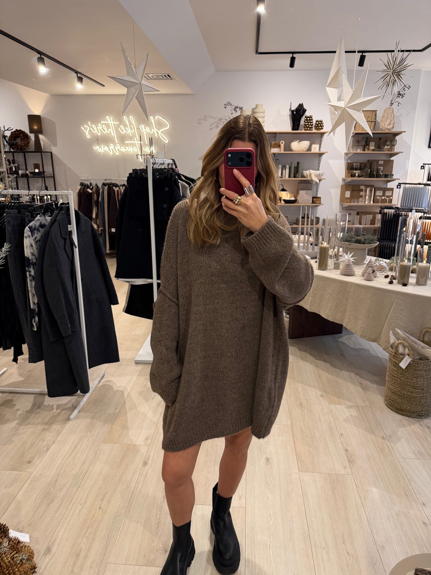 Strickkleid Stilo Taupe