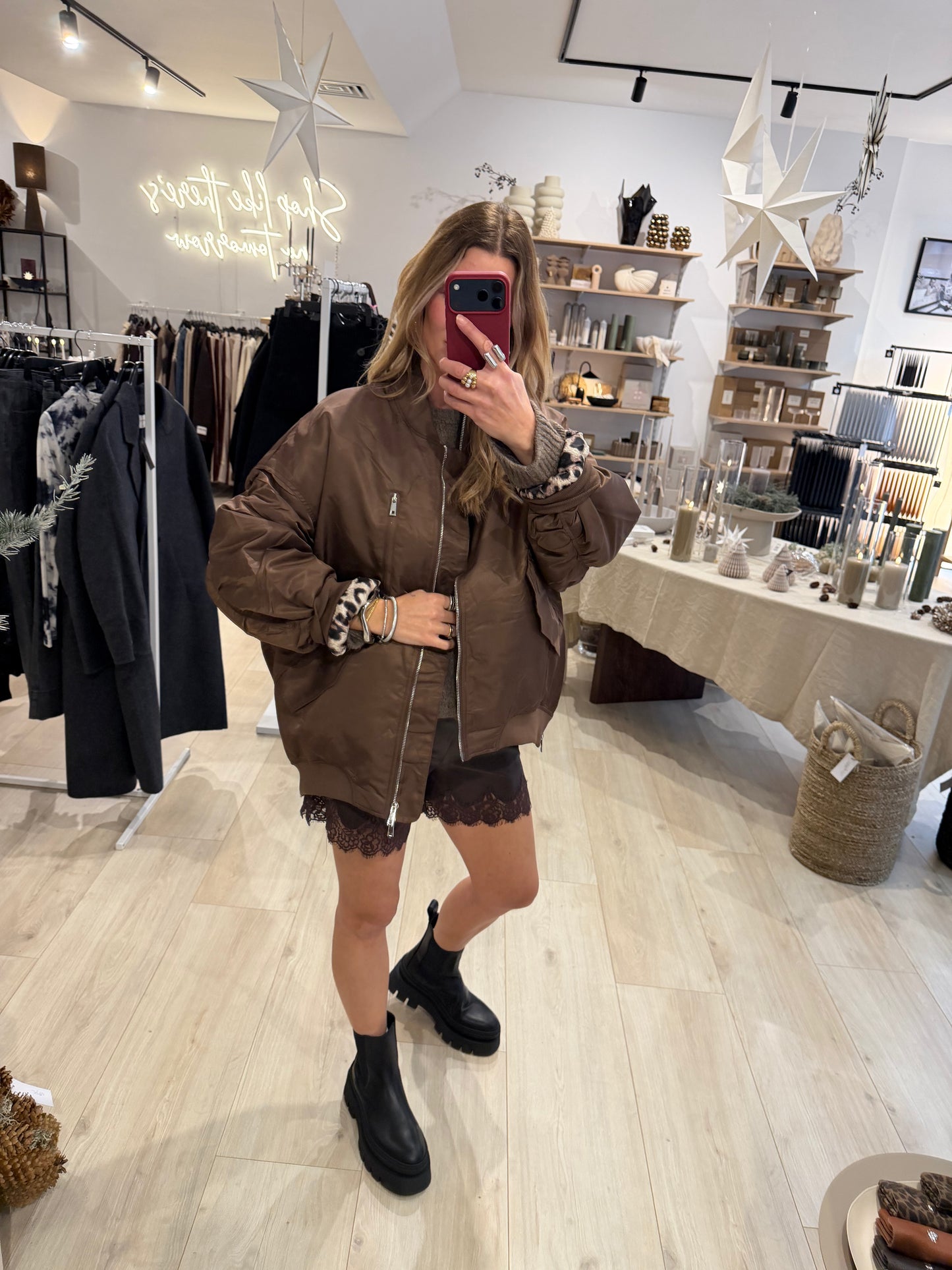 Bomberjacke braun/Leo