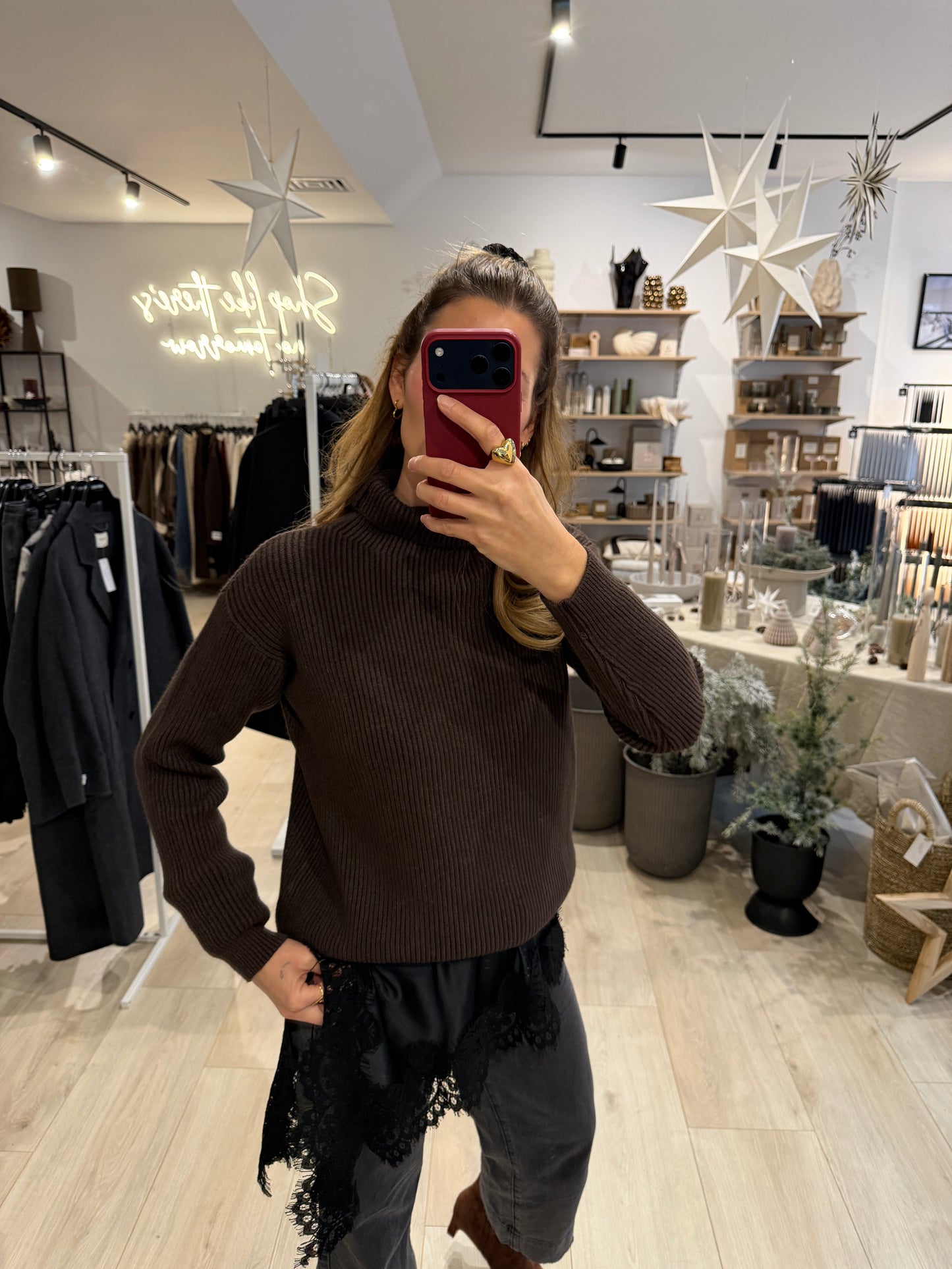 Rollkragenpullover Ellen braun