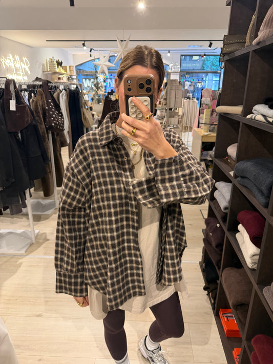 Holzfällerhemd braun