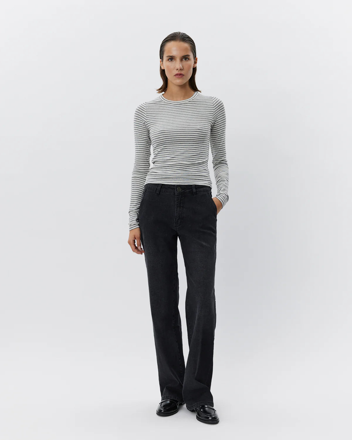 Petricia Basic Longsleeve, grey stripe, Sofie Schnoor