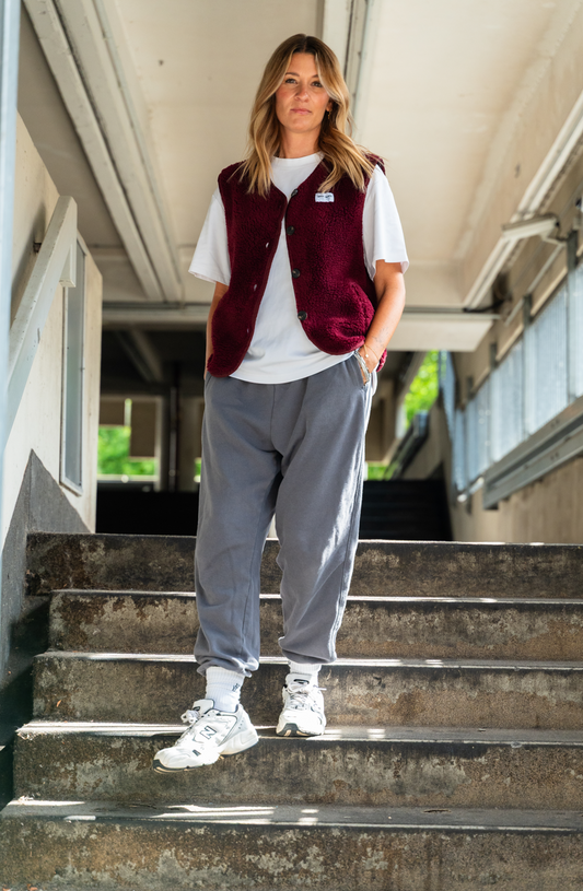 Teddyweste Burgundy