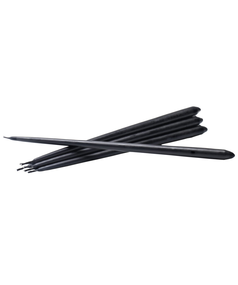 Stabkerzen STOFF Nagel, Schwarz
