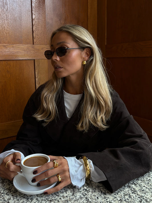 Dune Ohrringe, gold, Muli Collection