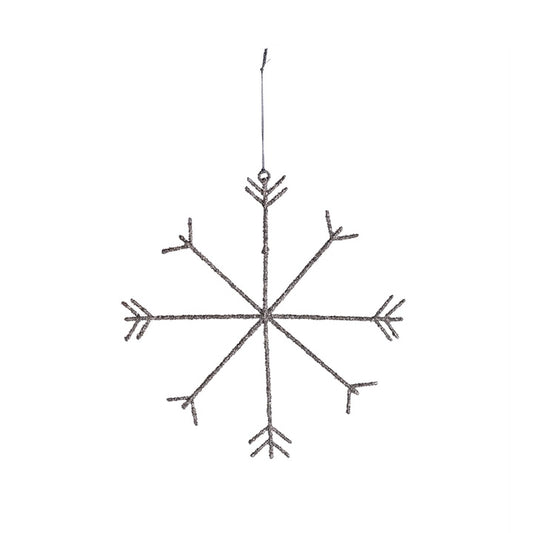Glitzerne Schneeflocke 20cm