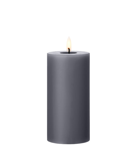 LED Blockkerze 15cm, Dark Slate#74, ester&erik