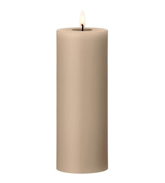 LED Blockkerze 20cm, ester & erik,Nougat #18