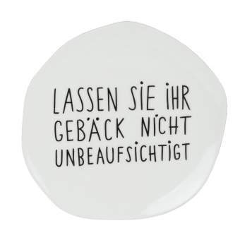 kleiner Teller "lassen Sie ihr Gebäck..." Räder