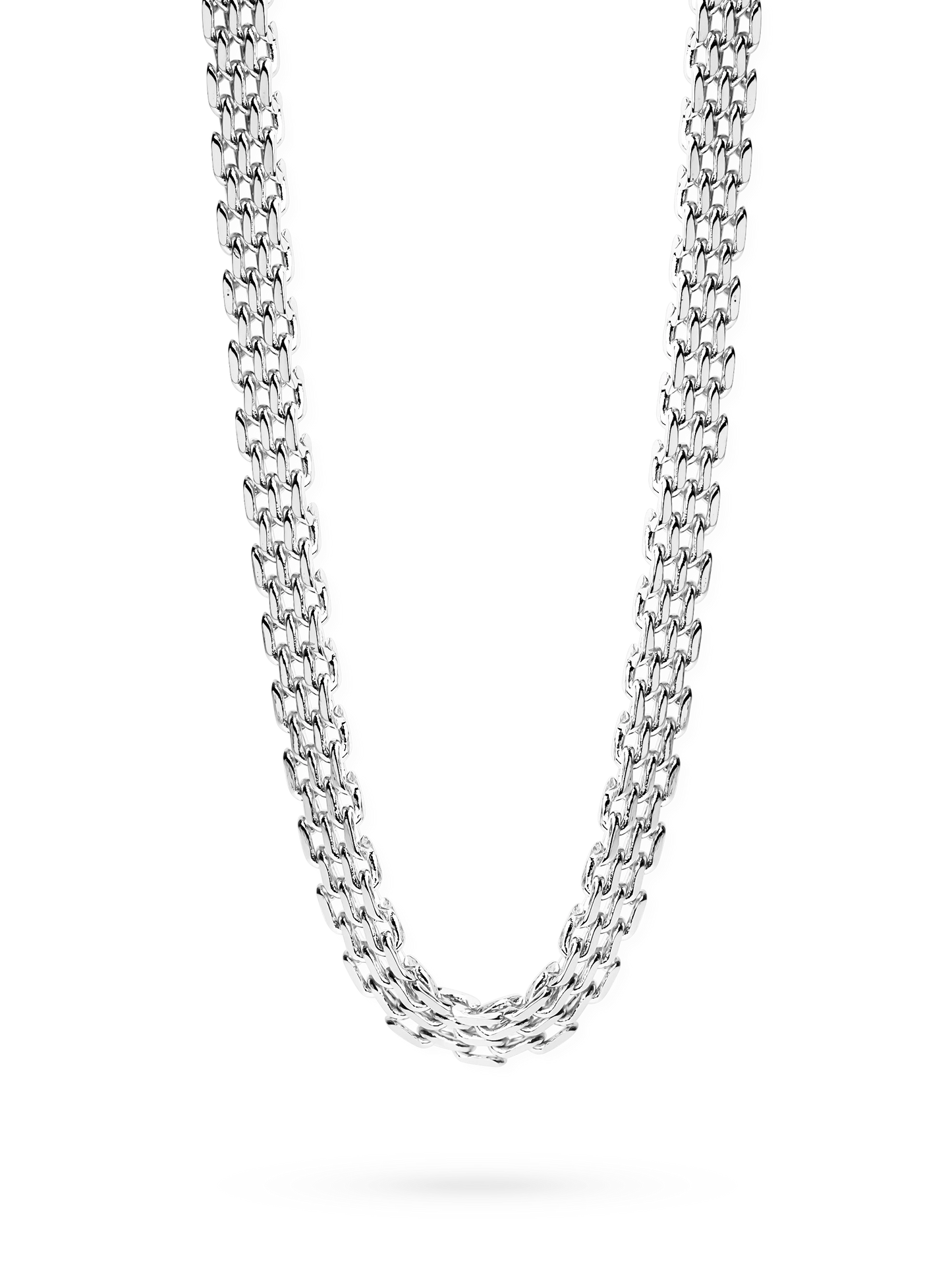 Mesh Link Kette, silber, Muli Collection