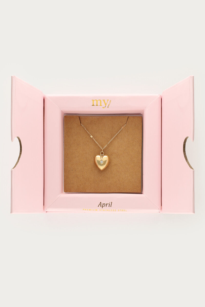 Kette Herz mit Geburtsstein gold, My Jewellery