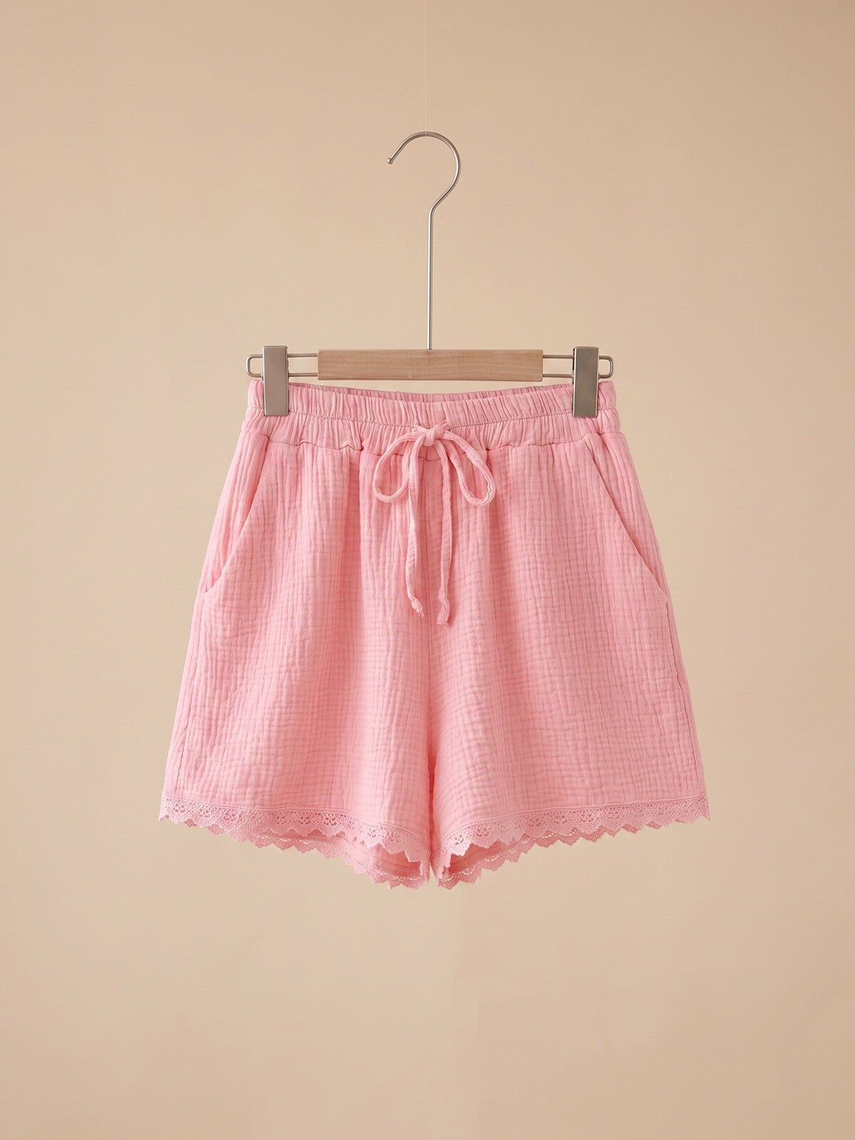 Musselinshorts rosa