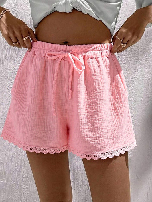 Musselinshorts rosa