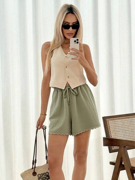 Musselinshorts light green