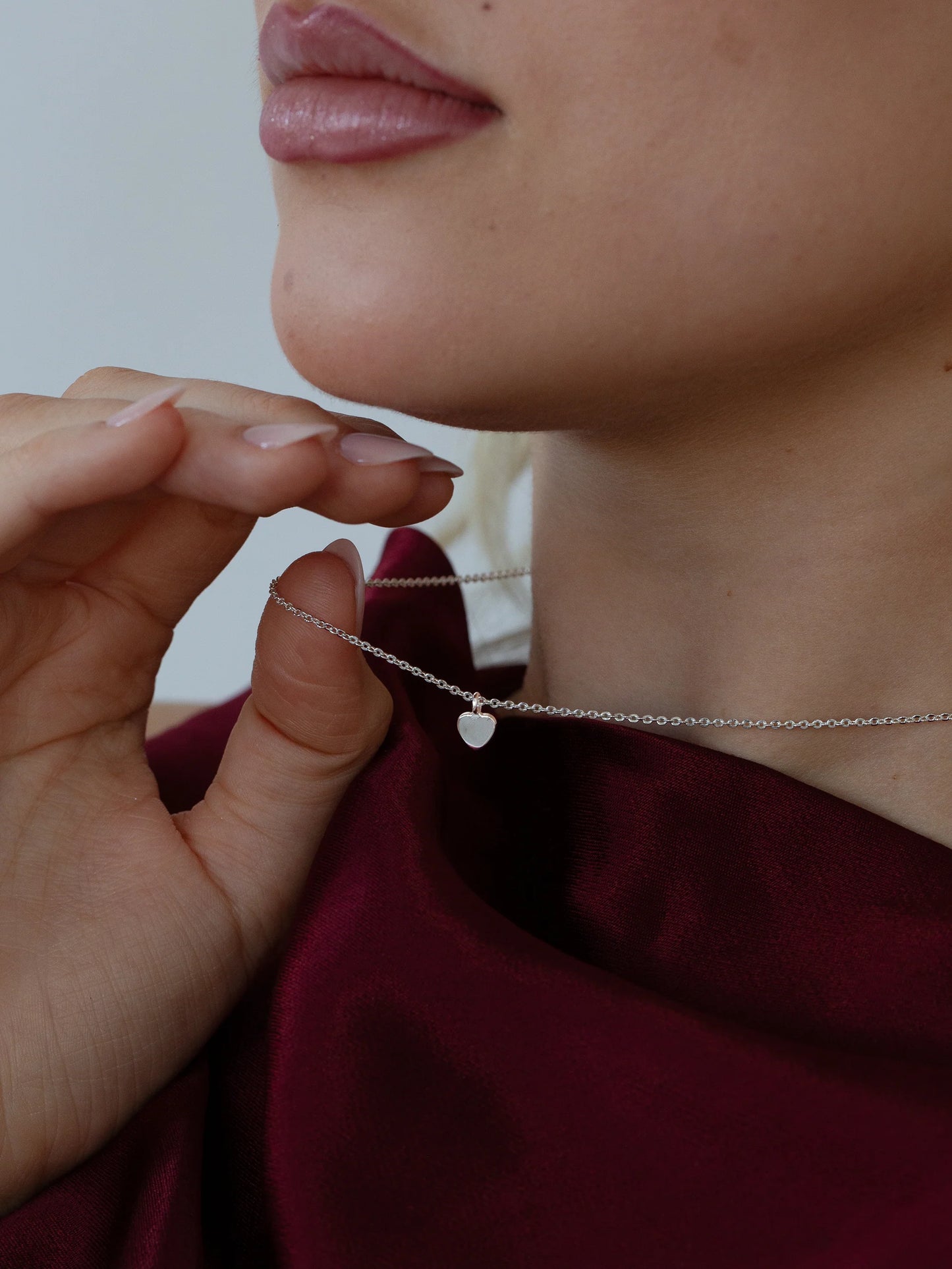 Love Heart Kette, silber, Muli Collection