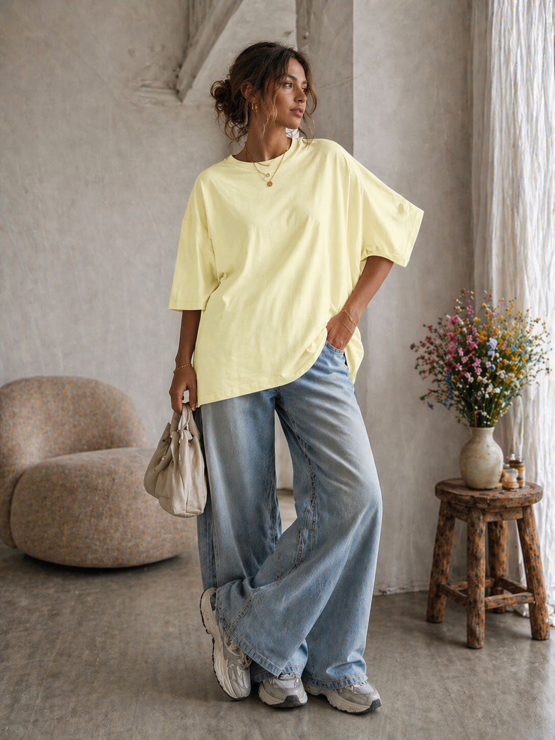 Oversizedshirt gelb