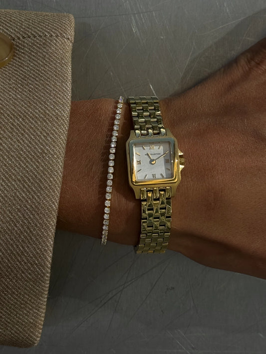 Thin Tennis Armband gold, Muli Collection