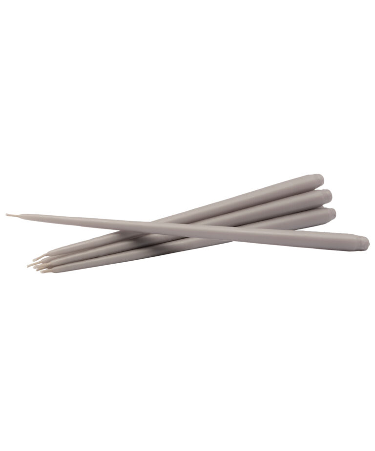 Stabkerze STOFF Nagel, Linen grey