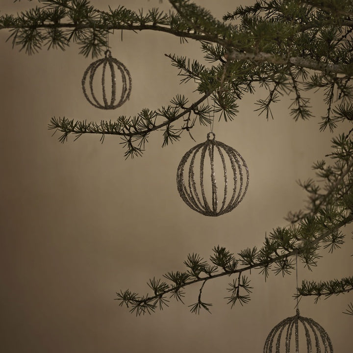 Glitzer Weihnachtskugel groß